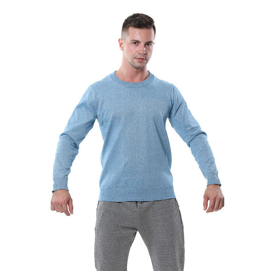 Men's Blue Small Round Neck Protective Clothing