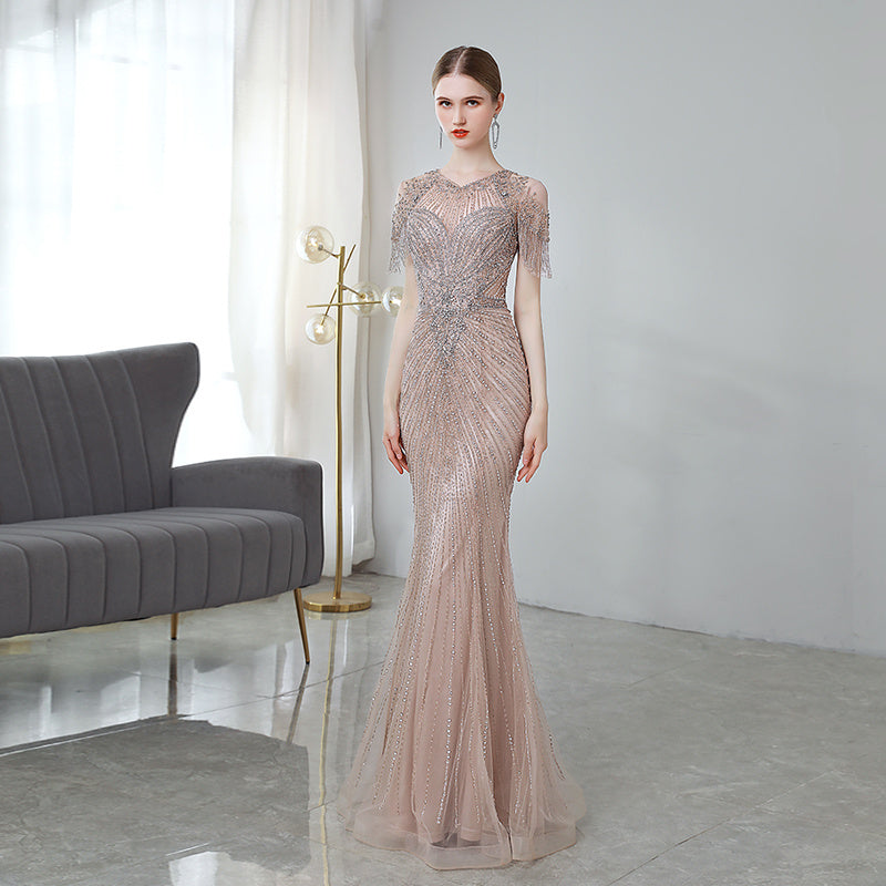 Ladies Luxury Mermaid Evening Dress Banquet