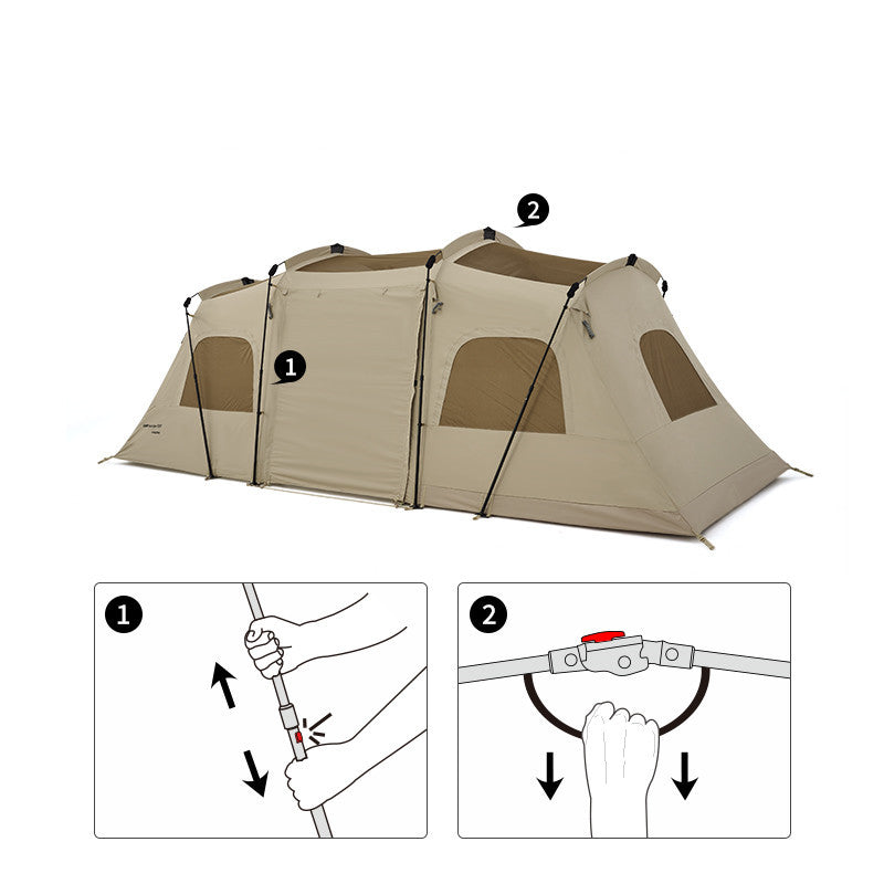 Outdoor Camping Speed Opening Tunnel Tent Rain And Sun Protection